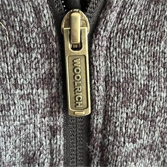 Men's Woolrich Navy Blue 1/4 Zip Fleece Pullover Jacket - Picture 7 of 8